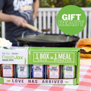 FreshJax Seasoning Gift Set | Pack of 5 Organic Grilling Premium Spices and Seasonings for Cooking, and Grilling | Peppered