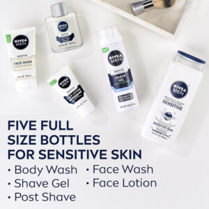 NIVEA MEN Complete Collection Skin Care Set for Sensitive Skin, 5 Piece Set