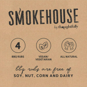 Smokehouse by Thoughtfully BBQ Rubs Gift Set, Vegan and Vegetarian, Barbecue Rub Flavors Include Cajun BBQ, Caribbean BBQ,