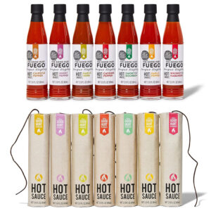 The Good Hurt Fuego: A Hot Sauce Gift Set for Hot Sauce Lover’s, Sampler Pack of 7 Different Hot Sauces Inspired by Exotic