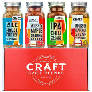 Craft Spice Blends Grilling Seasoning & Rub 4-Pack Gift Set | All Natural | USA Small Business | Grill Gift for Men or Women